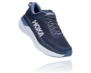 Hoka One One Bondi 7 Mens Road Running Shoes Ombre Blue/Provincial Blue | AU-5879314